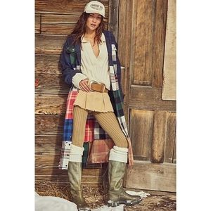 Free People Tricia Fix Patchwork Plaid Maxi Top Size/M